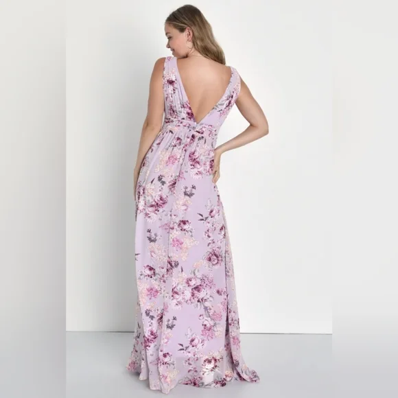 Floral Lavender Maxi Dress - Picture 5 of 5